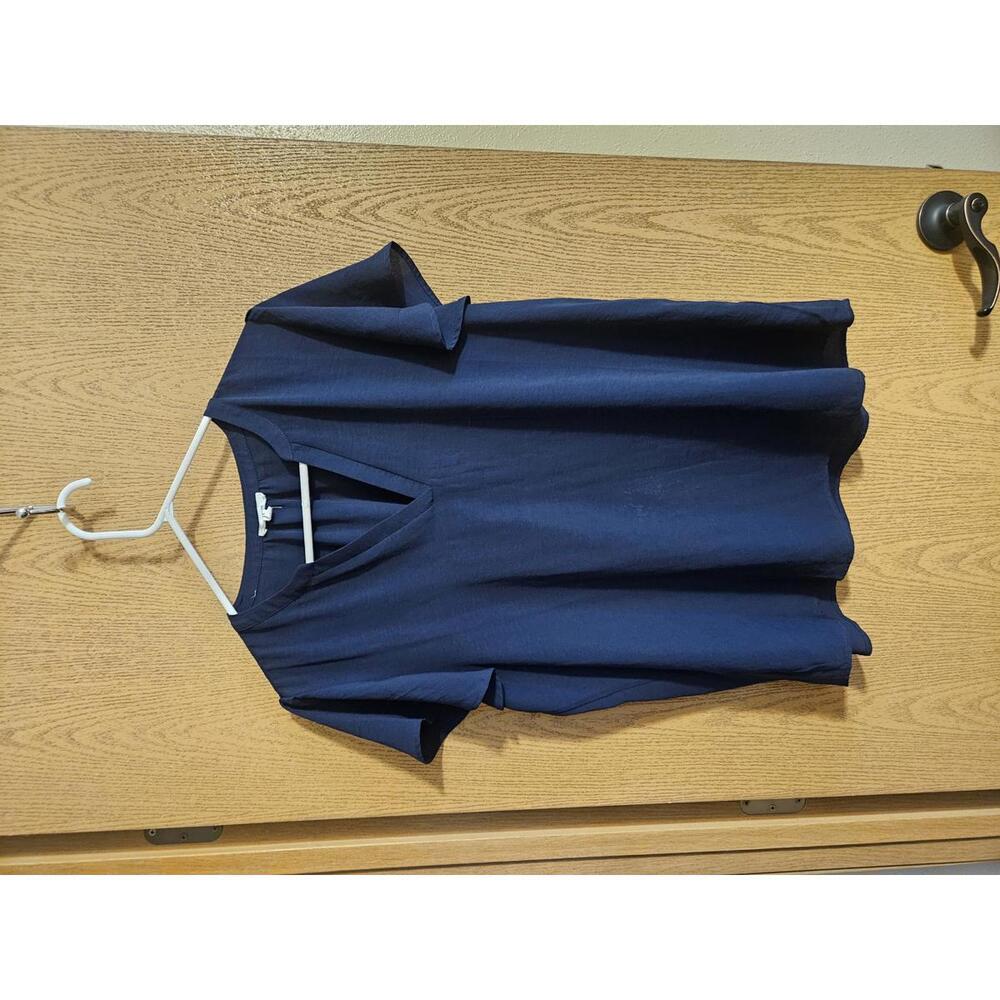 Maurices Navy Flutter Sleeve V-Neck Top